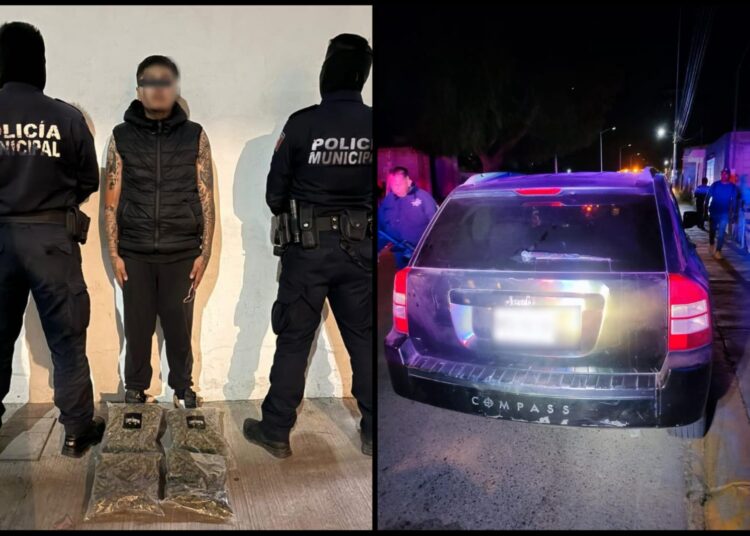 Detienen a sujeto con presunta droga en Mineral de la Reforma