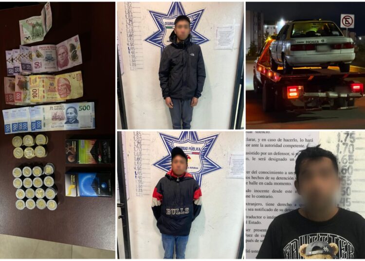 Detienen a tres presuntos responsables de asalto a tienda de conveniencia en Mineral de la Reforma