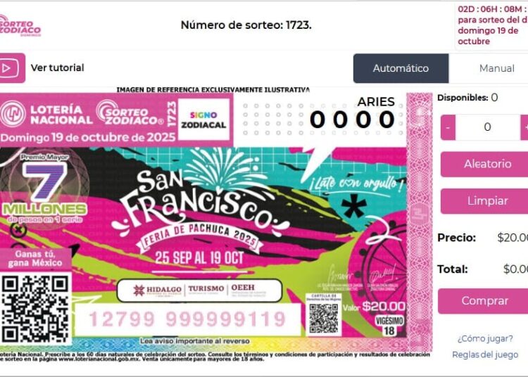 La Lotería Nacional celebra a la Feria de San Francisco Pachuca Hidalgo con un billete conmemorativo