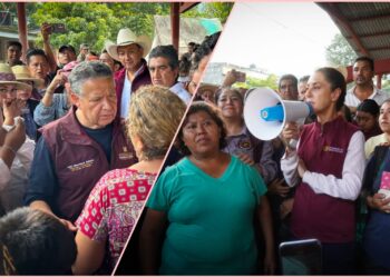 Sheinbaum y Menchaca supervisan atención a comunidades afectadas en Huehuetla