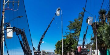 Mejora Pachuca el alumbrado público en el bulevar Santa Catarina