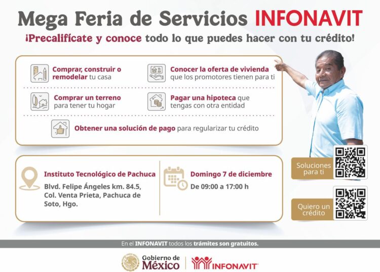 INFONAVIT realizará su última Mega Feria de Servicios en Pachuca