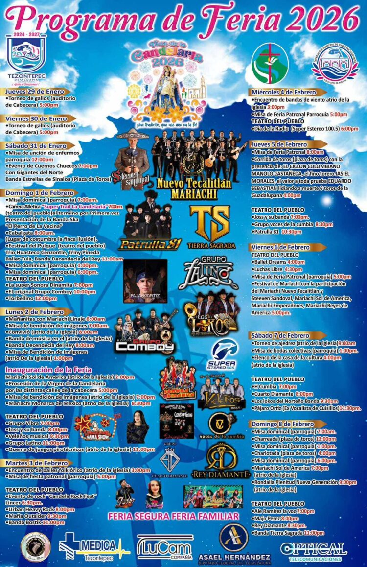 Feria de la Candelaria 2026: Tradición, fe y alegría en Tezontepec de Aldama