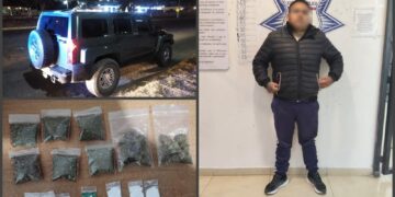 Detienen a sujeto con drogas y aseguran camioneta Hummer durante operativo Mineral Seguro