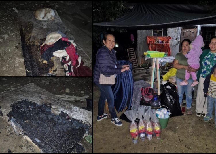 DIF Huejutla brinda apoyo solidario a familia afectada por incendio