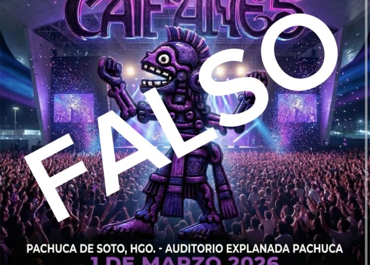 SSPH alerta sobre falso concierto de Caifanes en Pachuca y previene fraude digital