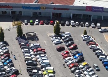 Implementan acciones de vigilancia aérea y terrestre en plazas comerciales de Pachuca