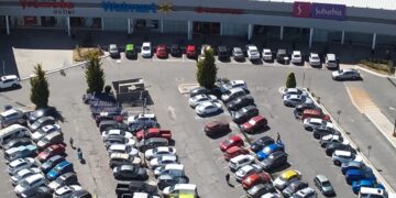 Implementan acciones de vigilancia aérea y terrestre en plazas comerciales de Pachuca