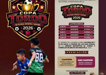 CONVOCAN A PARTICIPAR EN COPA TORDO 2026 DE FUTBOL INFANTIL Y JUVENIL