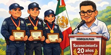 Gobierno de Ixmiquilpan reconoce a policías municipales por más de 20 años de servicio