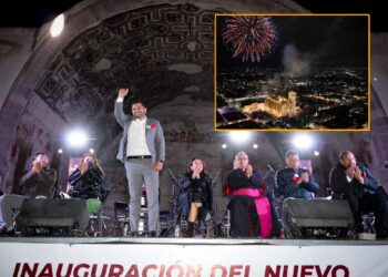 Histórica iluminación del Ex Convento de San Nicolás de Tolentino en Actopan
