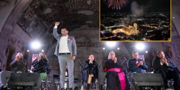 Histórica iluminación del Ex Convento de San Nicolás de Tolentino en Actopan