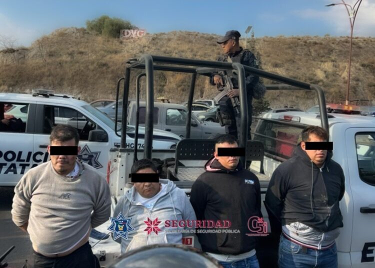 Mediante videovigilancia, SSPH asegura a cuatro implicados en robo de vehículo