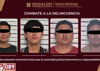 SSPH frustra robo de 32 toneladas de mercancía, detiene a 4 responsables en carretera federal