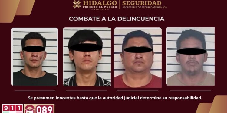 SSPH frustra robo de 32 toneladas de mercancía, detiene a 4 responsables en carretera federal