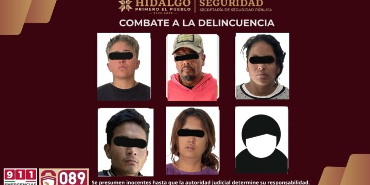 SSPH asegura a banda dedicada al robo de motocicletas en Tizayuca