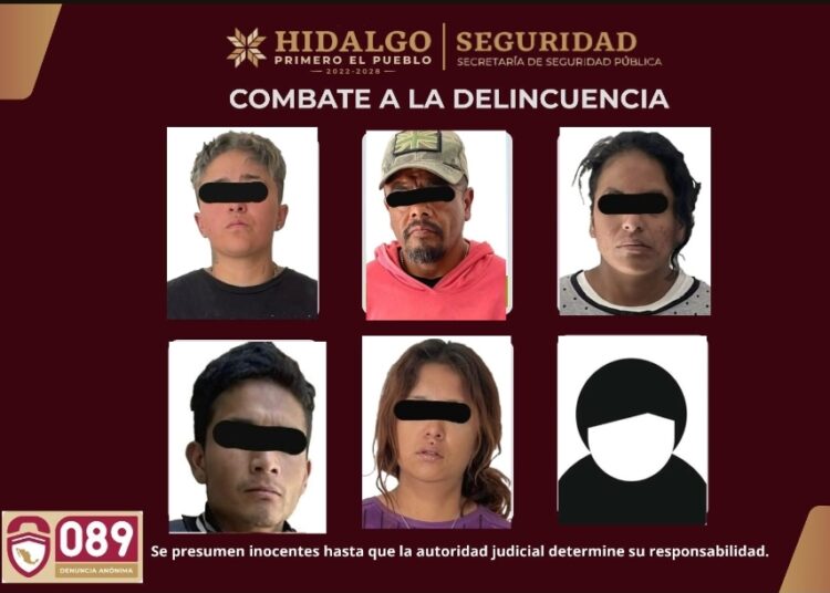 SSPH asegura a banda dedicada al robo de motocicletas en Tizayuca