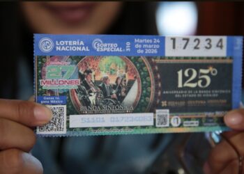 Lotería nacional dedica billete conmemorativo a la banda sinfónica del estado de Hidalgo por su 125 aniversario