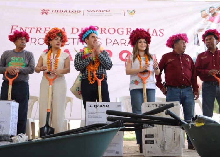 Con casi 13 millones de pesos, fortalecen al campo en la Sierra Alta y la Huasteca Hidalguense