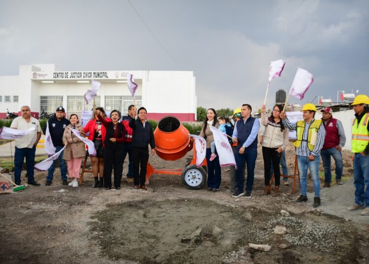 Nueva velaria y plaza de descanso en el Centro de Justicia Cívica de Tizayuca dignifican la atención ciudadana