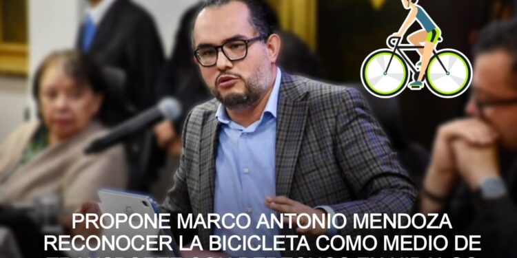 Propone Marco Antonio Mendoza reconocer la bicicleta como medio de transporte con derechos en Hidalgo