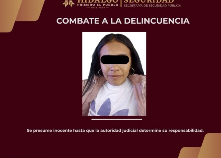 Policía Estatal asegura en Pachuca a presunta implicada en esquema “gota a gota”