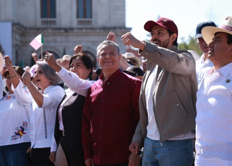“Las hidalguenses y los hidalguenses estamos con usted”, reitera Menchaca a Sheinbaum