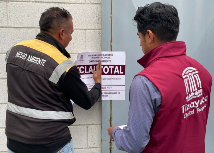 Clausura de descargas ilegales en la Zona Industrial refuerza el cuidado del medio ambiente en Tizayuca