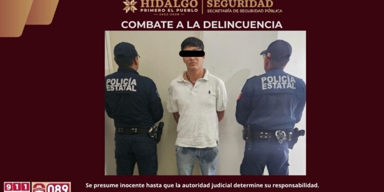 SSPH y C5i recuperan auto robado y aseguran a un hombre en Tizayuca