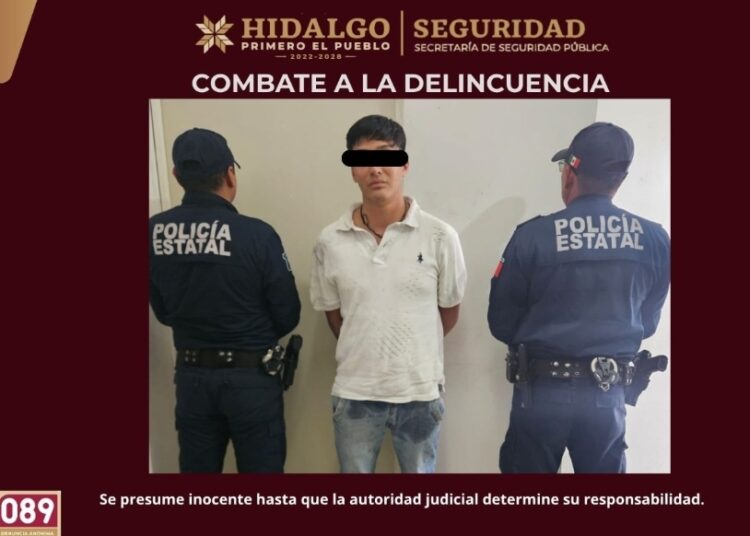 SSPH y C5i recuperan auto robado y aseguran a un hombre en Tizayuca