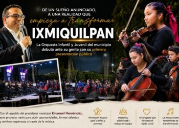 Del compromiso a la música: Emanuel Hernández acompaña el debut de la Orquesta Infantil y Juvenil de Ixmiquilpan