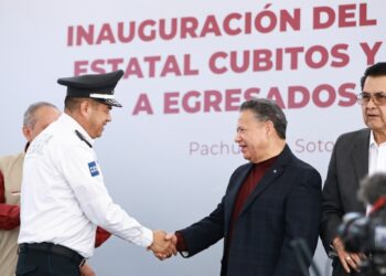 Julio Menchaca inaugura Cuartel de la Policía Estatal Cubitos