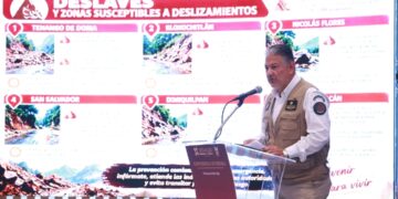 Semáforo rojo por lluvias en la Sierra Alta